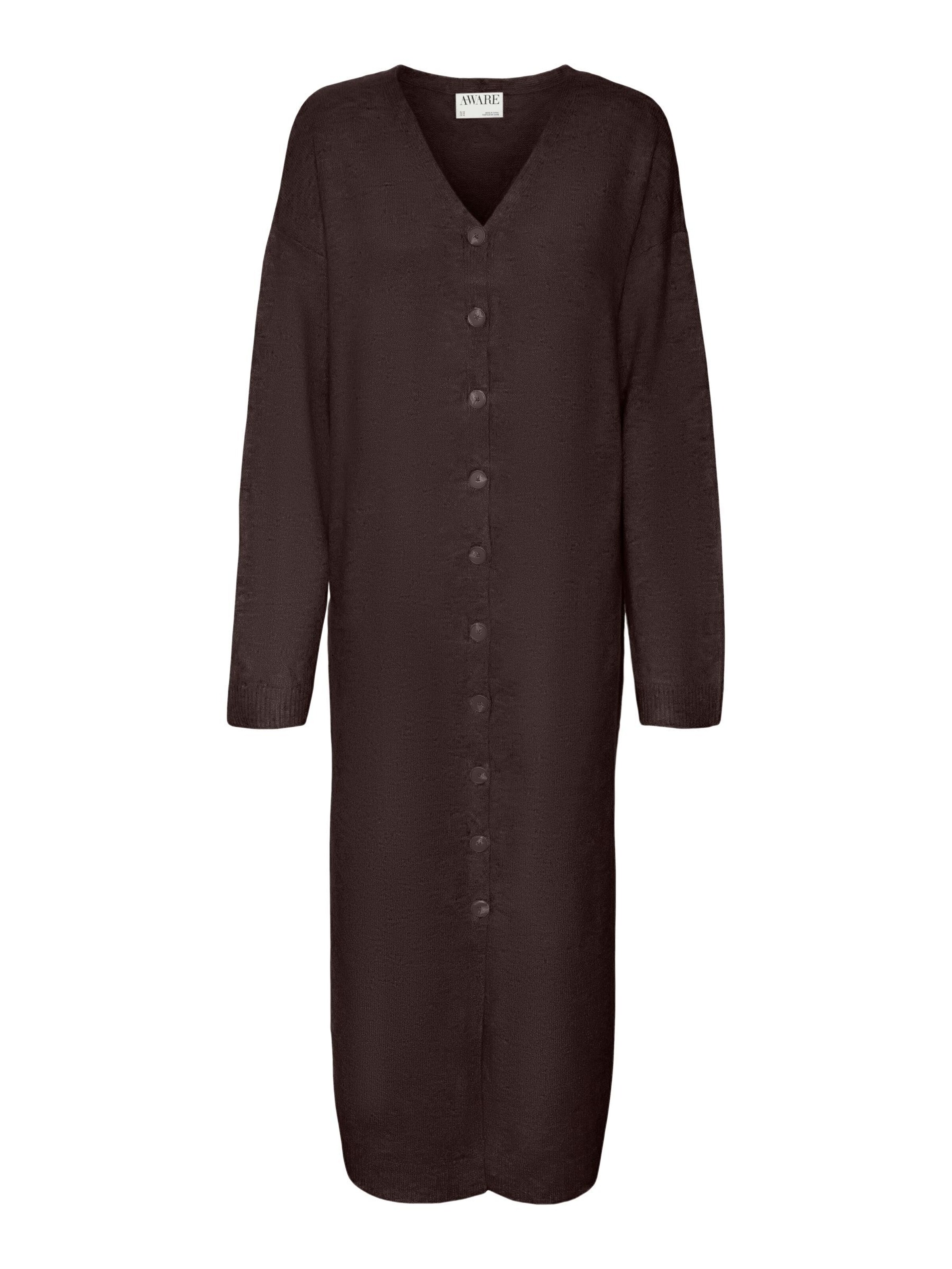 VERO MODA Gebreide jurk 'AWNinna' in S in de kleur Chocoladebruin, Productweergave