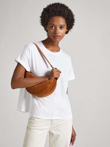 Pepe Jeans - Camiseta 'LIU' en blanco: frente