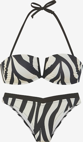 FRENCH CONNECTION Bandeau Bikini värissä musta: etupuoli