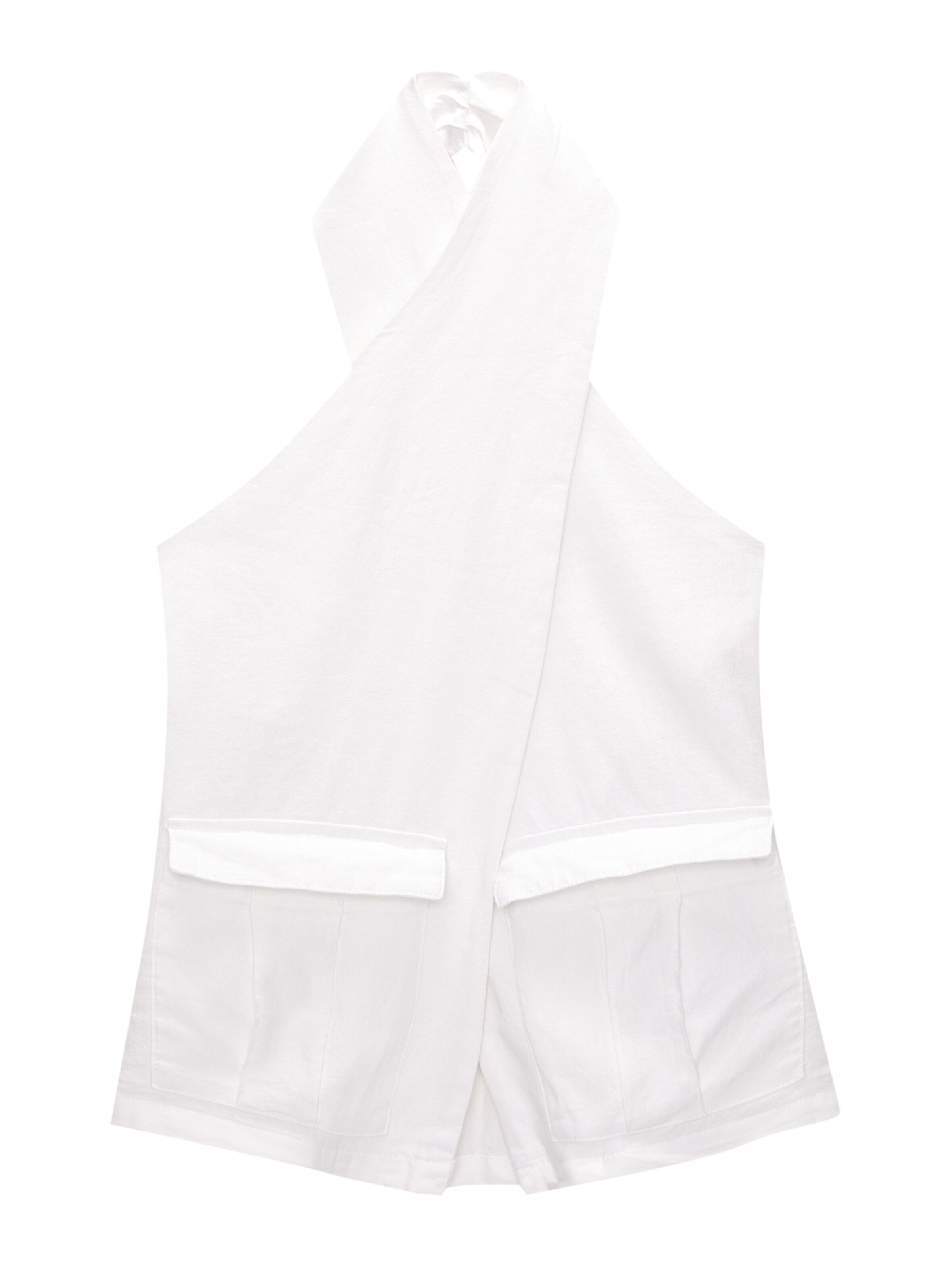 Pull&Bear Top in Wit: voorkant