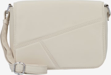 TOM TAILOR DENIM Schoudertas 'Milla' in Beige: voorkant