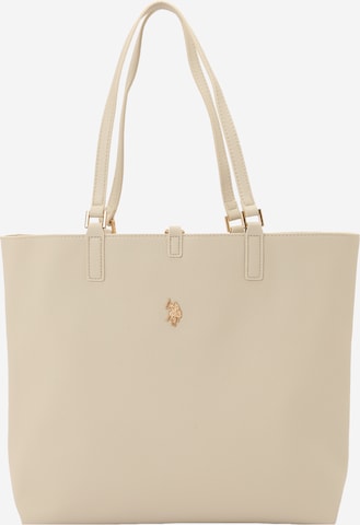 Cabas 'Malibu' U.S. POLO ASSN. en beige : devant