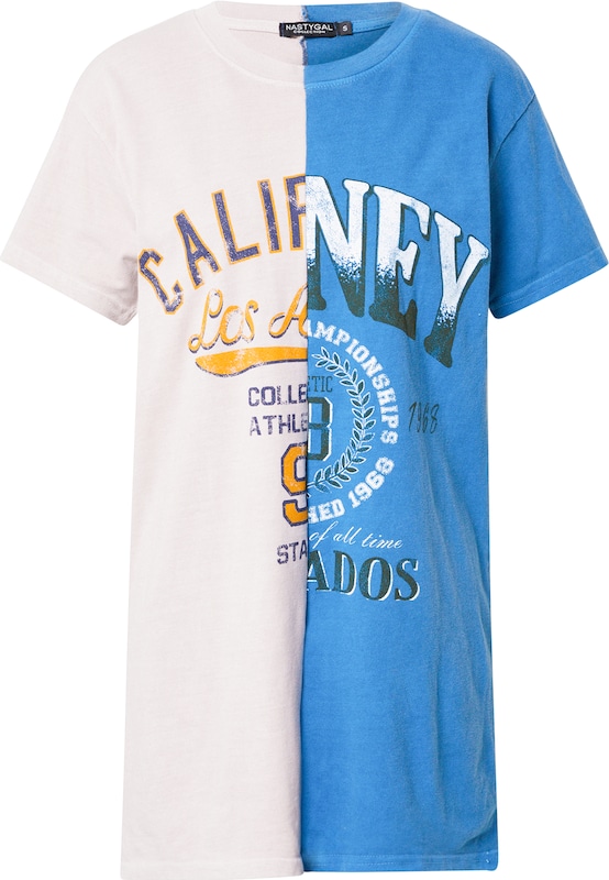 Nasty Gal T-Shirt 'Varsity' in Beige Blau Navy Nasty Gal T-Shirt 'Varsity' in Beige Blau Navy