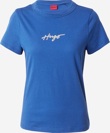 HUGO Shirt 'Classic 4' in Blauw: voorkant