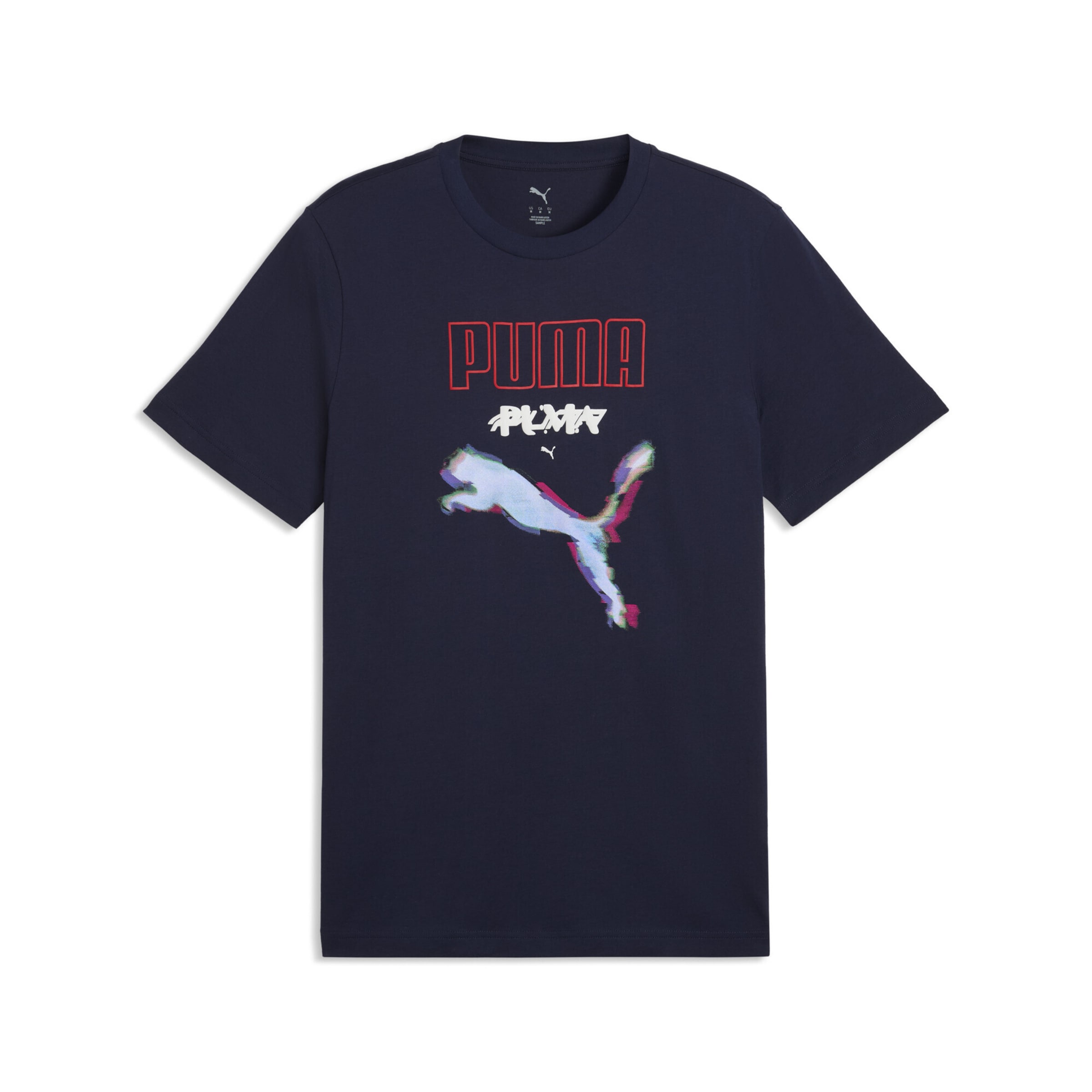 PUMA T-Shirt fonctionnel en S en bleu marine / mélange de couleurs, Vue avec produit