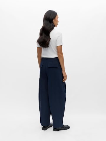 OBJECT Barrel Pleat-front trousers 'OBJTanya' in Blue