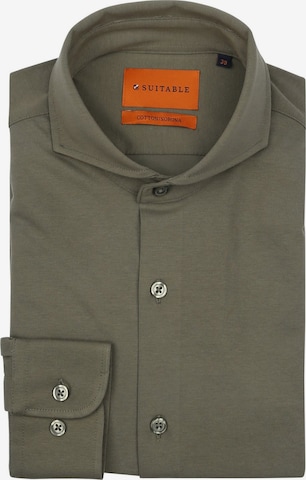 Suitable Slim Fit Hemd in Grün: Vorderseite