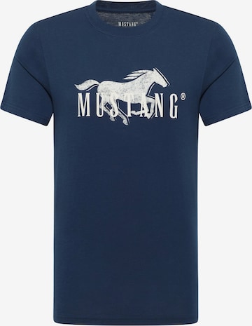 MUSTANG Tričko 'Austin' - Modrá: predná strana