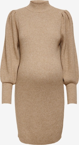 Only Maternity Knitted dress 'Katia' in Brown: front
