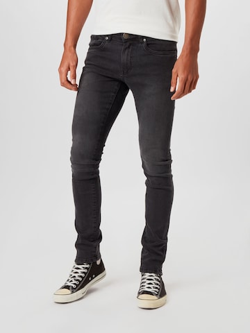 Urban Classics Skinny Jeans in Black: front