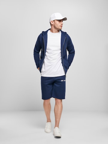 Urban Classics Zip-Up Hoodie in Blue