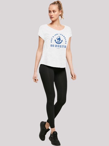 T-shirt 'Go North Knut & Jan Hamburg' F4NT4STIC en blanc