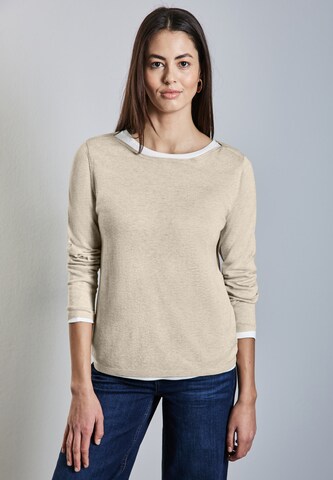 STREET ONE Strickpullover in Beige: Vorderseite