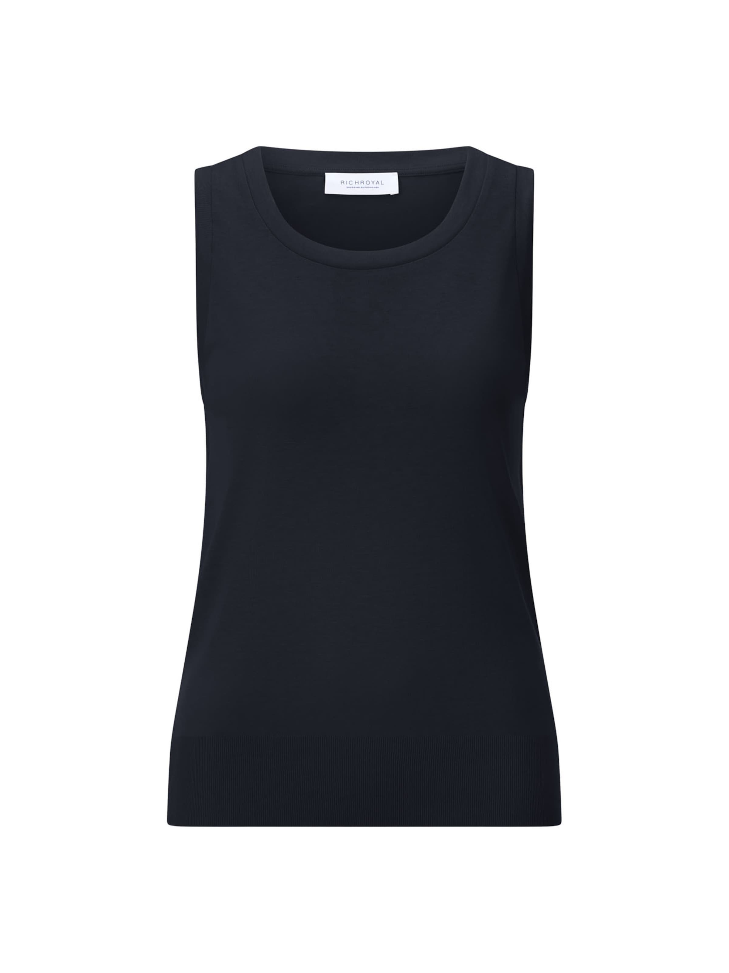 Rich & Royal Top in Schwarz: Vorderseite