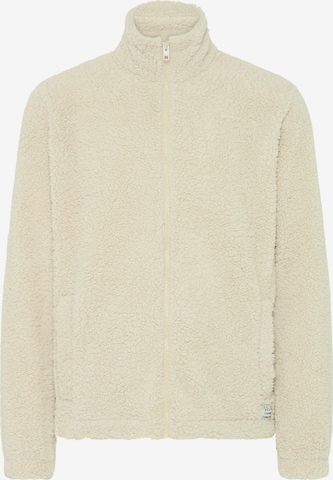 !Solid Zip-Up Hoodie ' SDPETAR ' in Beige: front