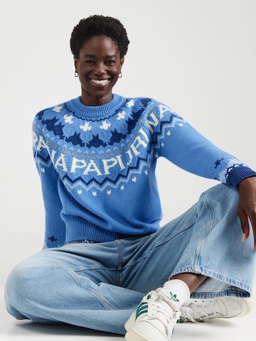 NAPAPIJRI Pulover 'FIAMES' | modra barva: sprednja stran