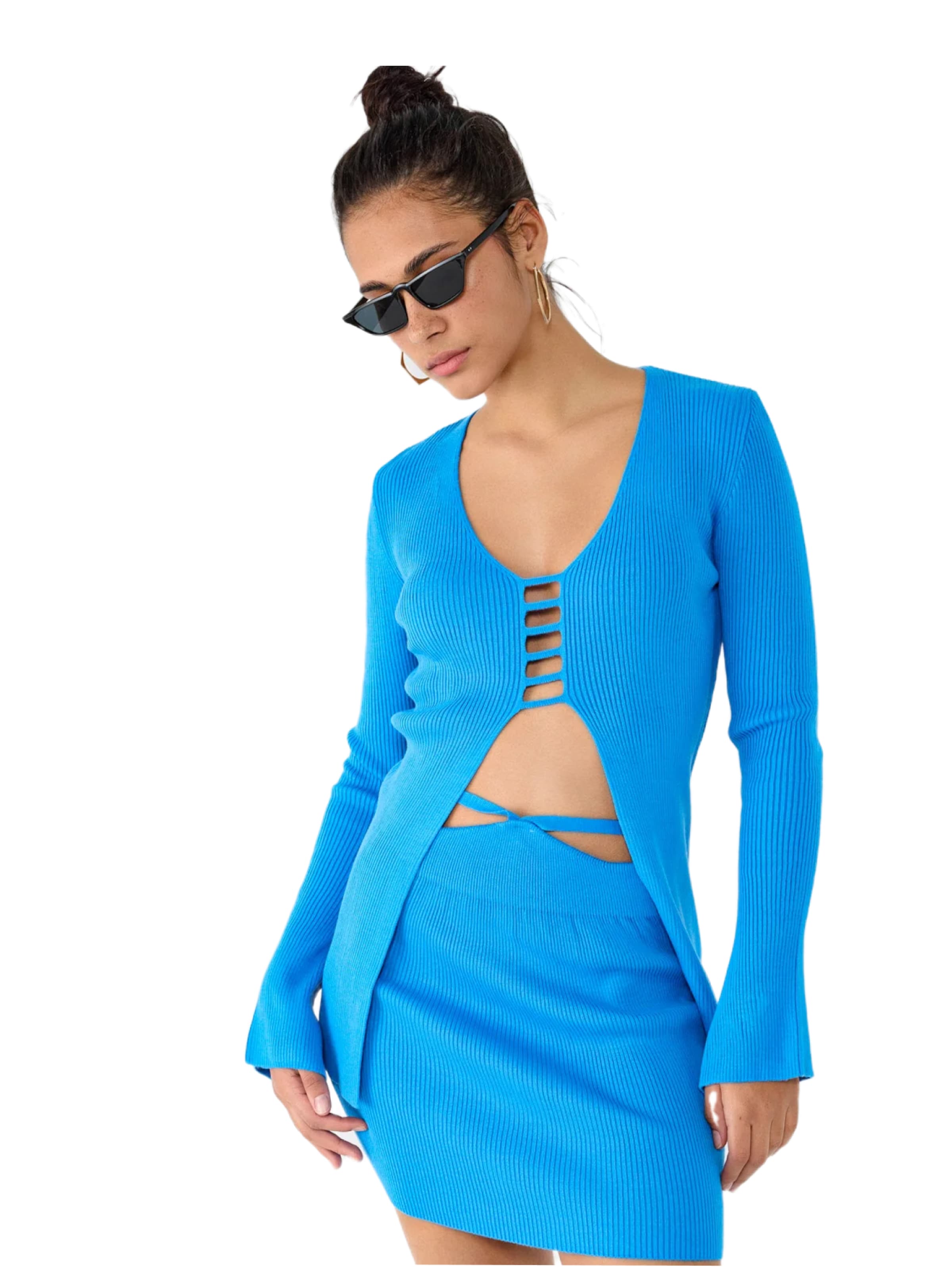 Pull-over No Matter What en bleu : devant