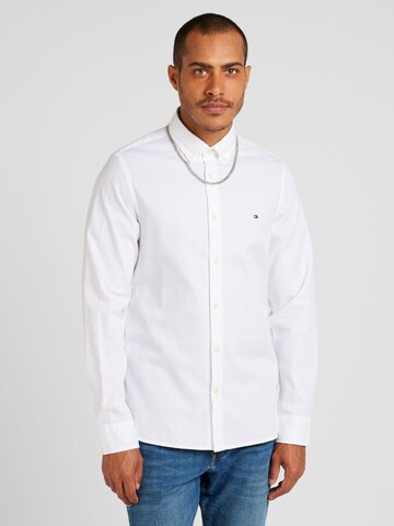 TOMMY HILFIGER Slim Fit Hemd 'FLEX' in Weiß: Vorderseite