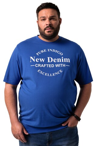 Men Plus Shirt in Blauw: voorkant