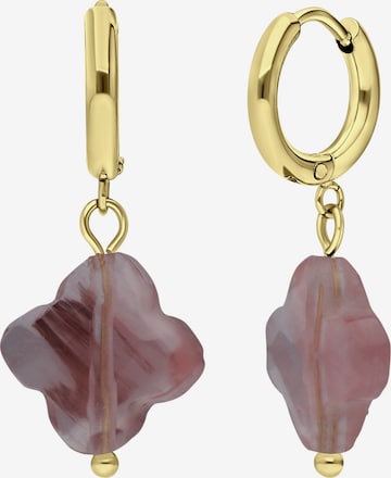 Boucles d'oreilles Lucardi en or : devant