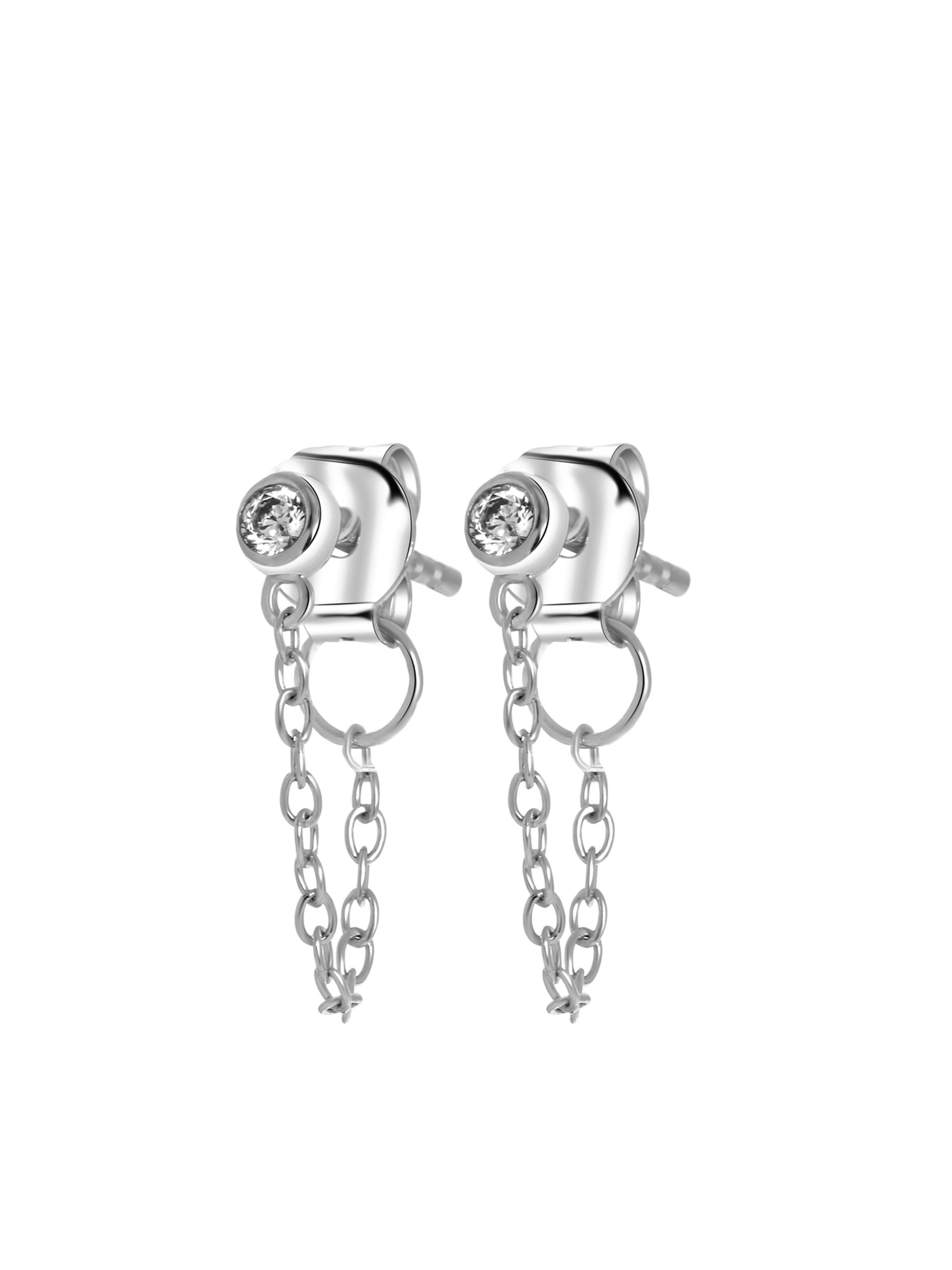 Lucardi Ohrringe in Silber: Vorderseite