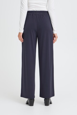 ICHI Wide Leg Hose 'IHLINNA' in Blau