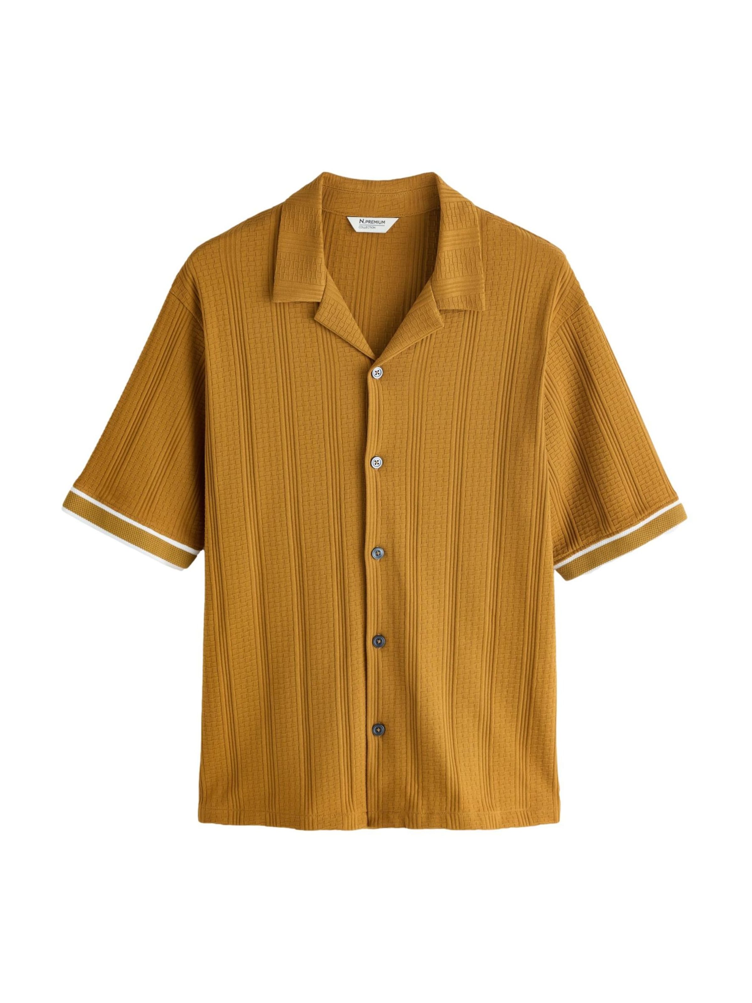 Next Regular fit Overhemd in Geel: voorkant