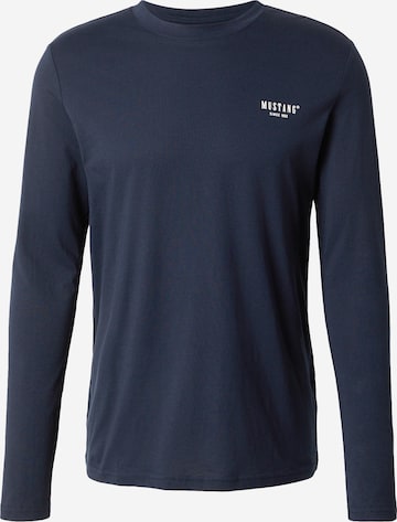 Tricou 'ASHEVILLE' de la MUSTANG pe albastru: față