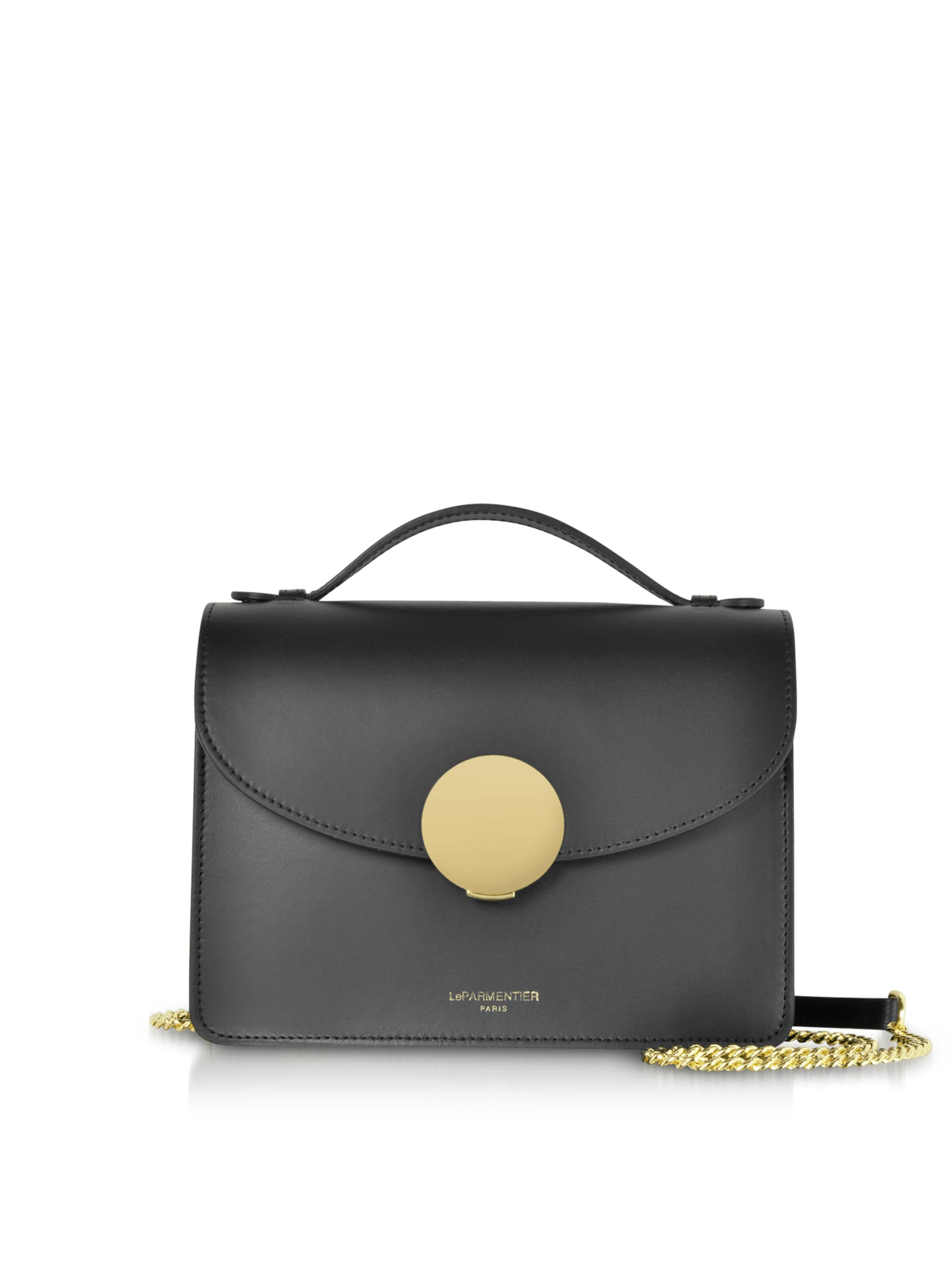 LeParmentier - Bolso de mano 'New Ondina' en negro: frente
