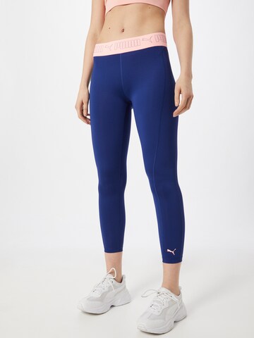 Skinny Pantalon de sport PUMA en bleu : devant