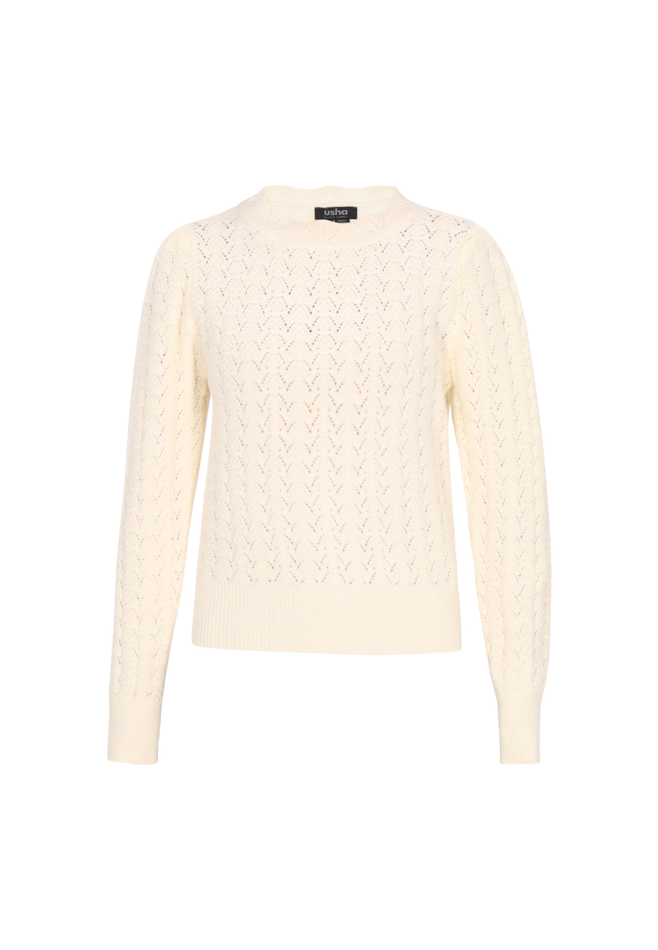 Pull-over usha BLACK LABEL en blanc : devant