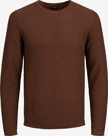 Pull-over 'Carlos' JACK & JONES en marron : devant