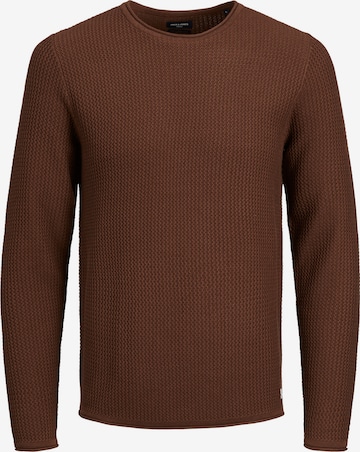 JACK & JONES Sweater 'Carlos' in Brown: front