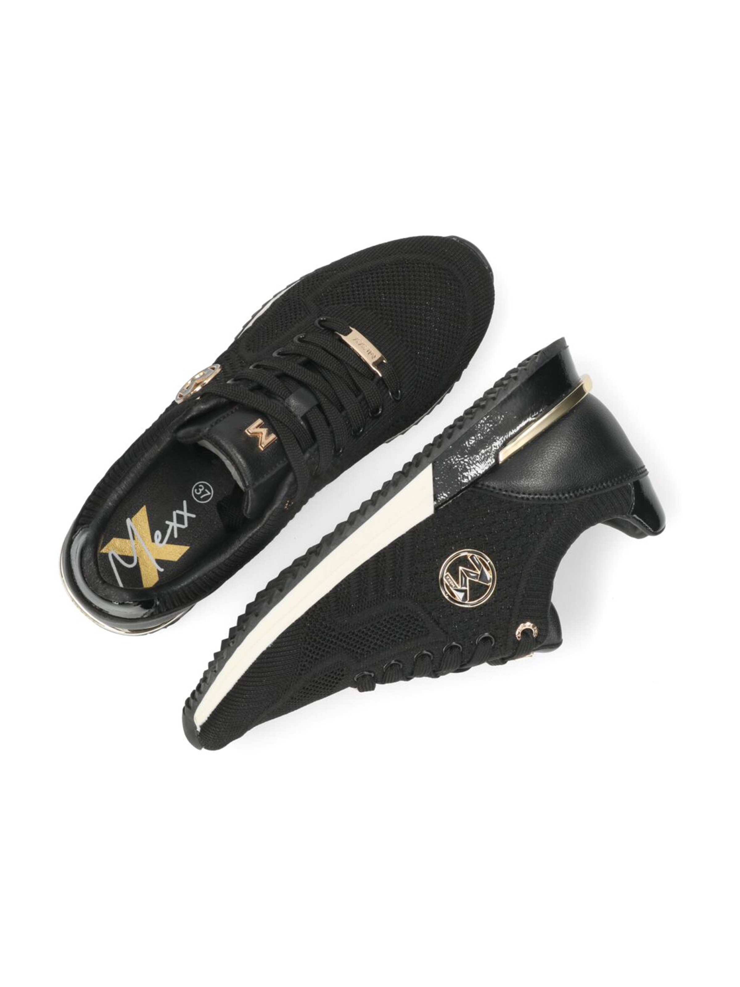 MEXX Ниски маратонки 'GITTE GLITTER ELLEN' в черно