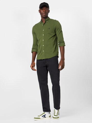 Coupe slim Chemise Polo Ralph Lauren en vert