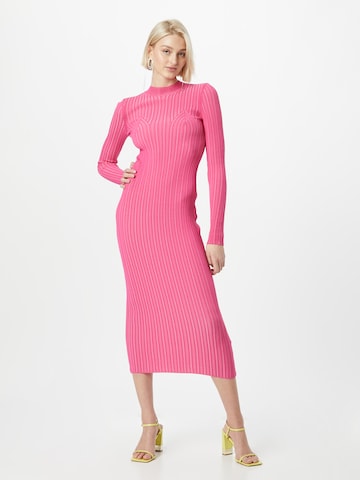 NA-KD Knit dress in Pink: front