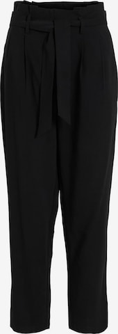 VILA Pleat-Front Pants 'KAYA' in Black: front