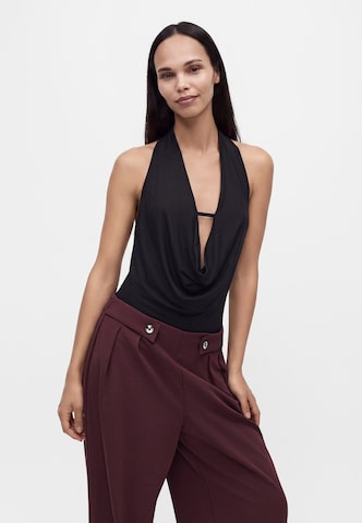 Only Petite Wide leg Pleat-Front Pants 'ONLEVI' in Brown