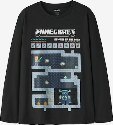 NAME IT Футболка 'NKMAR MINECRAFT' в Черный: спереди