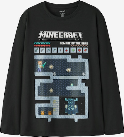 122-128 dydžio Marškinėliai 'NKMAr Minecraft' iš NAME IT, spalva – opalo / tamsiai mėlyna / juoda / balkšva, Prekių apžvalga