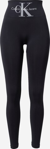 Calvin Klein Skinny Leggings in Zwart: voorkant