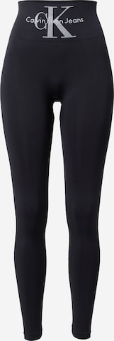 Skinny Leggings Calvin Klein en noir : devant