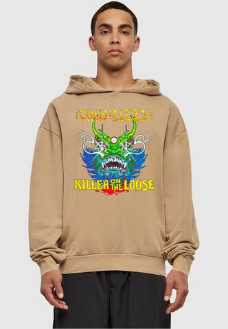 Merchcode Sweatshirt 'Thin Lizzy - Killer Cover Acid' in Beige: voorkant