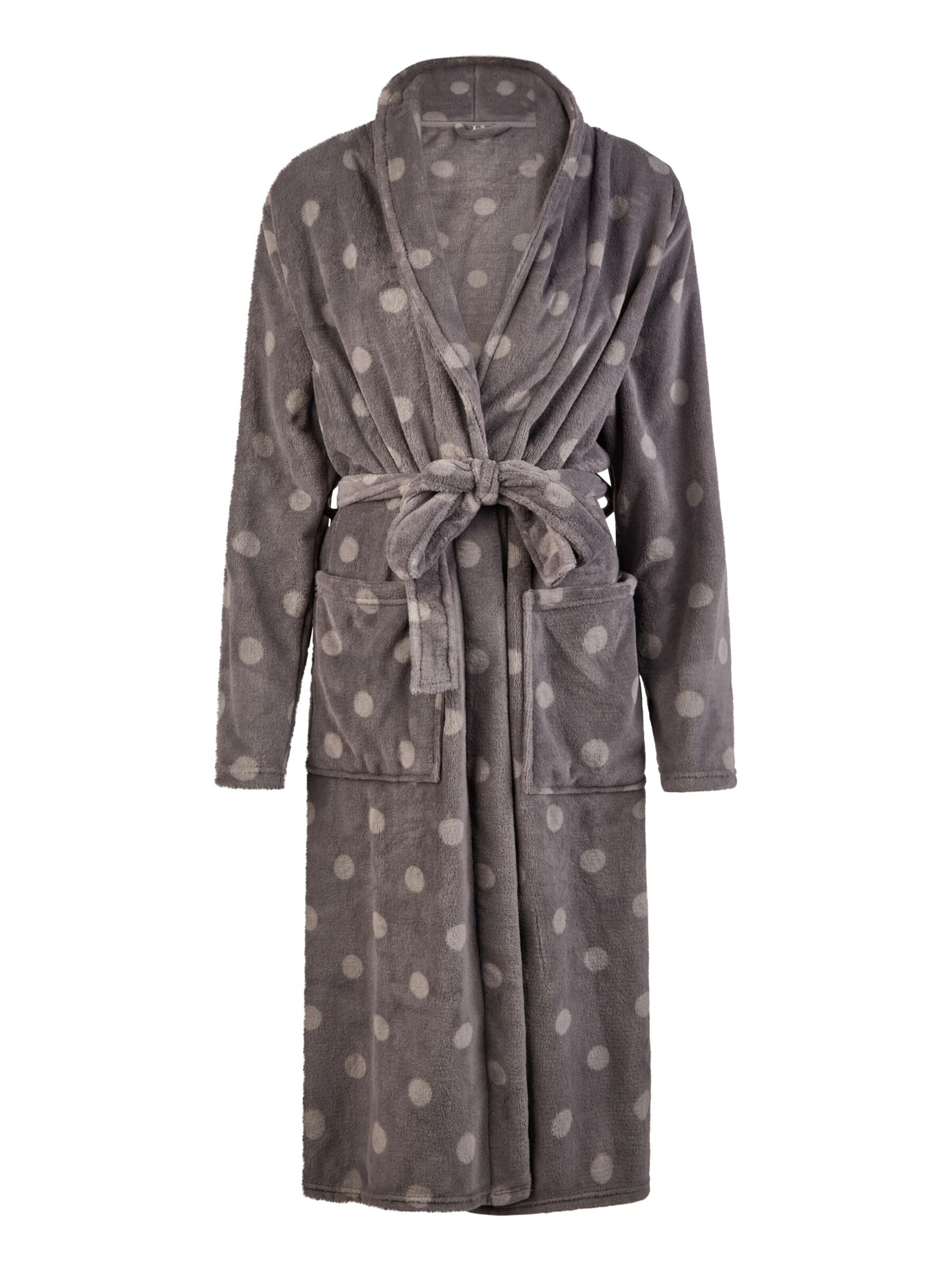 By Louise Bademantel lang‌‌‌‌ in Grau: Vorderseite