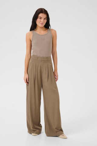 My Essential Wardrobe Wide leg Trousers 'Gilda' in Beige