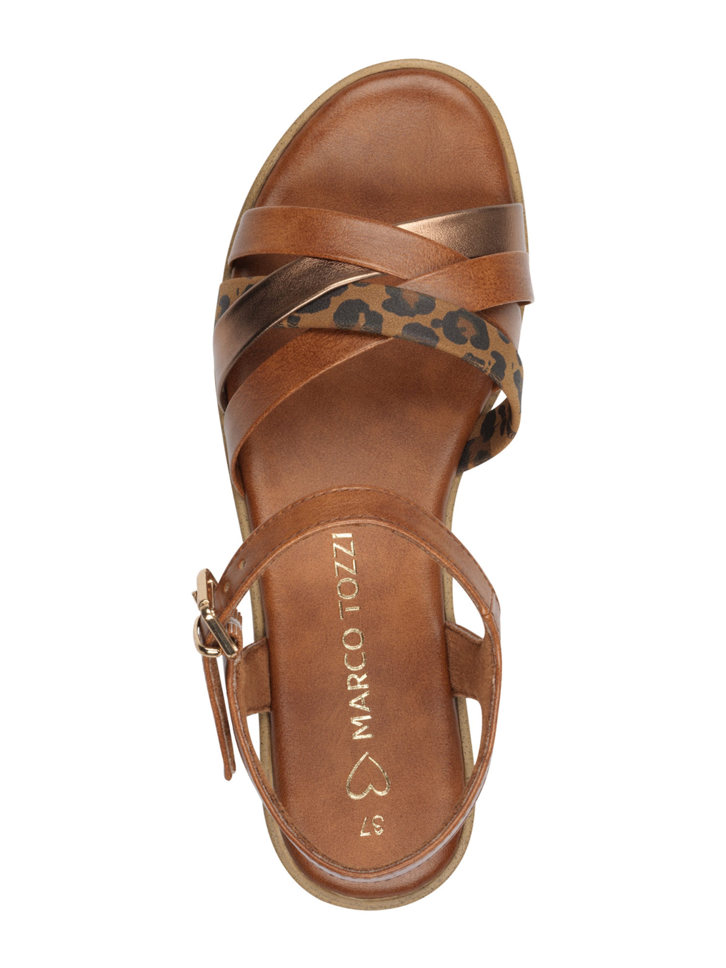 MARCO TOZZI Sandalen met riem in Bruin