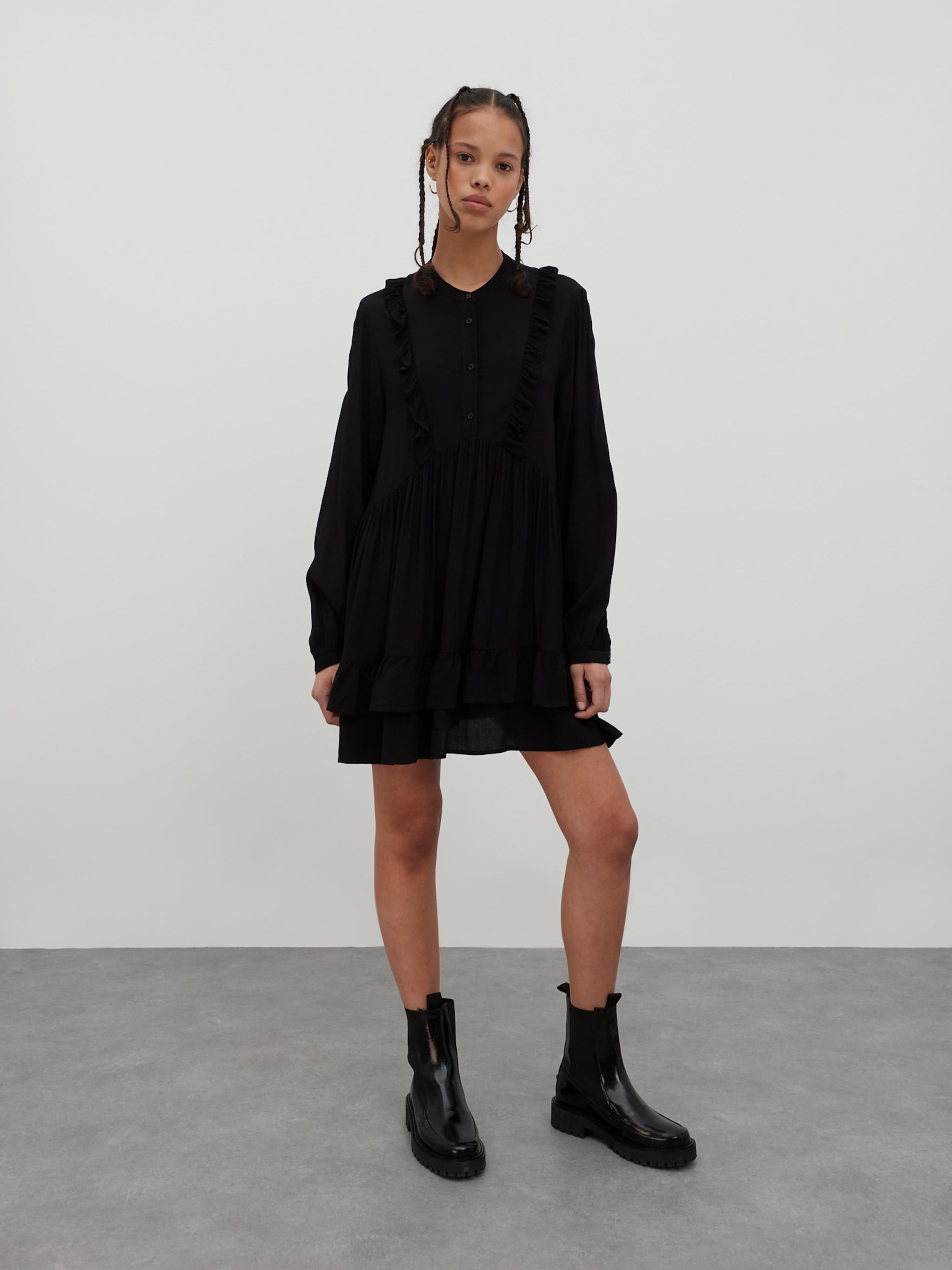 EDITED Produits Robe-chemise 'Bijou' noir