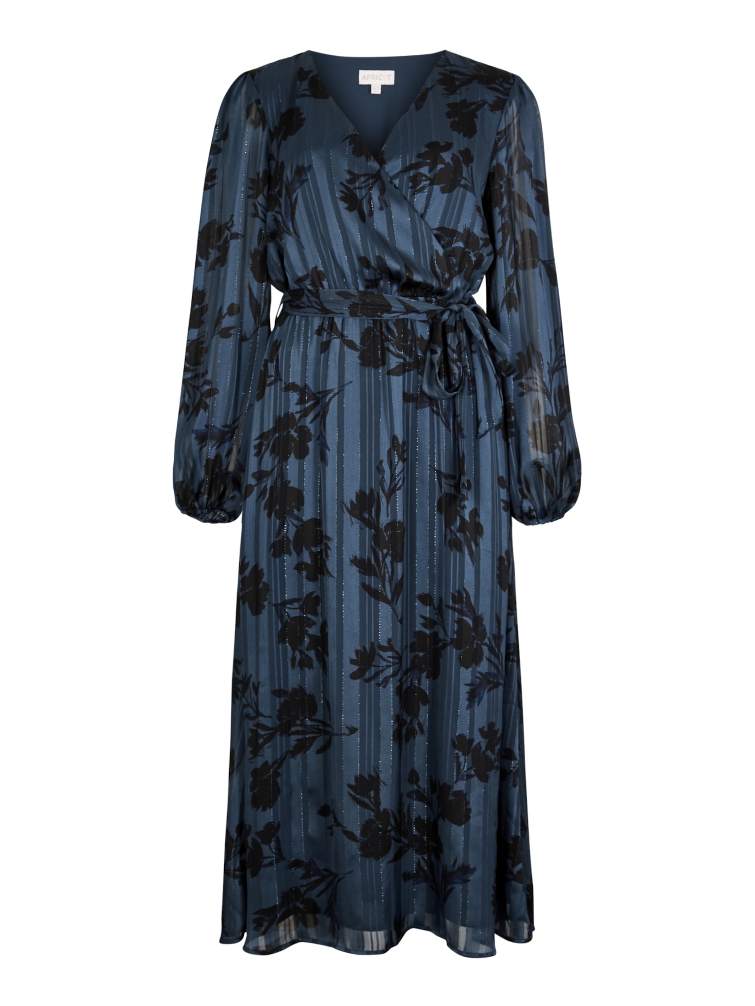 Apricot Kleid in Blau: Vorderseite