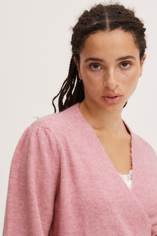 ICHI Knit cardigan 'OLENE' in Pink