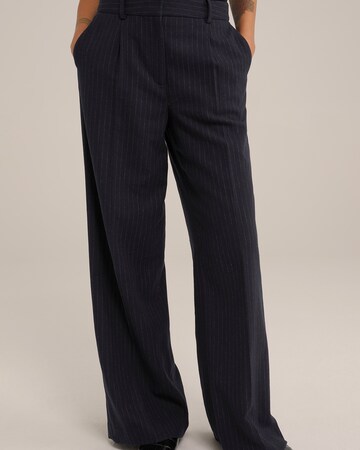 Wide Leg Pantalon à pince WE Studio en bleu
